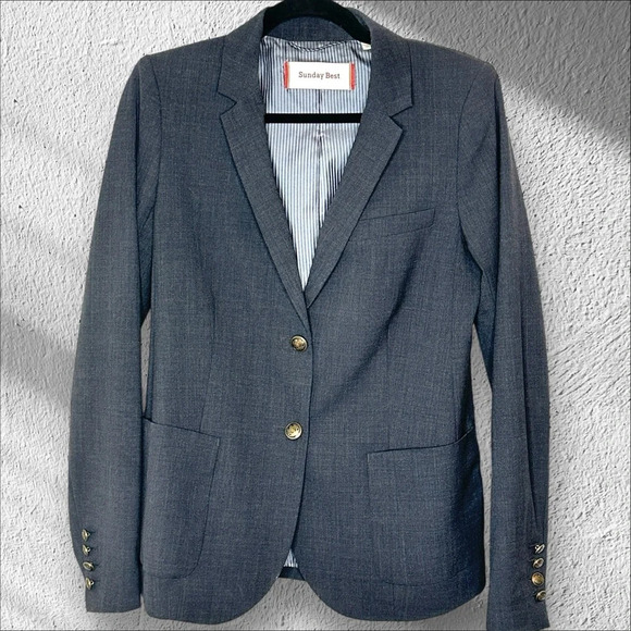 Artizia Jackets & Blazers - Sundays Best Artizia 2 button Gray Wool Blend‎ Scholar Blazer Size 8 Preppy